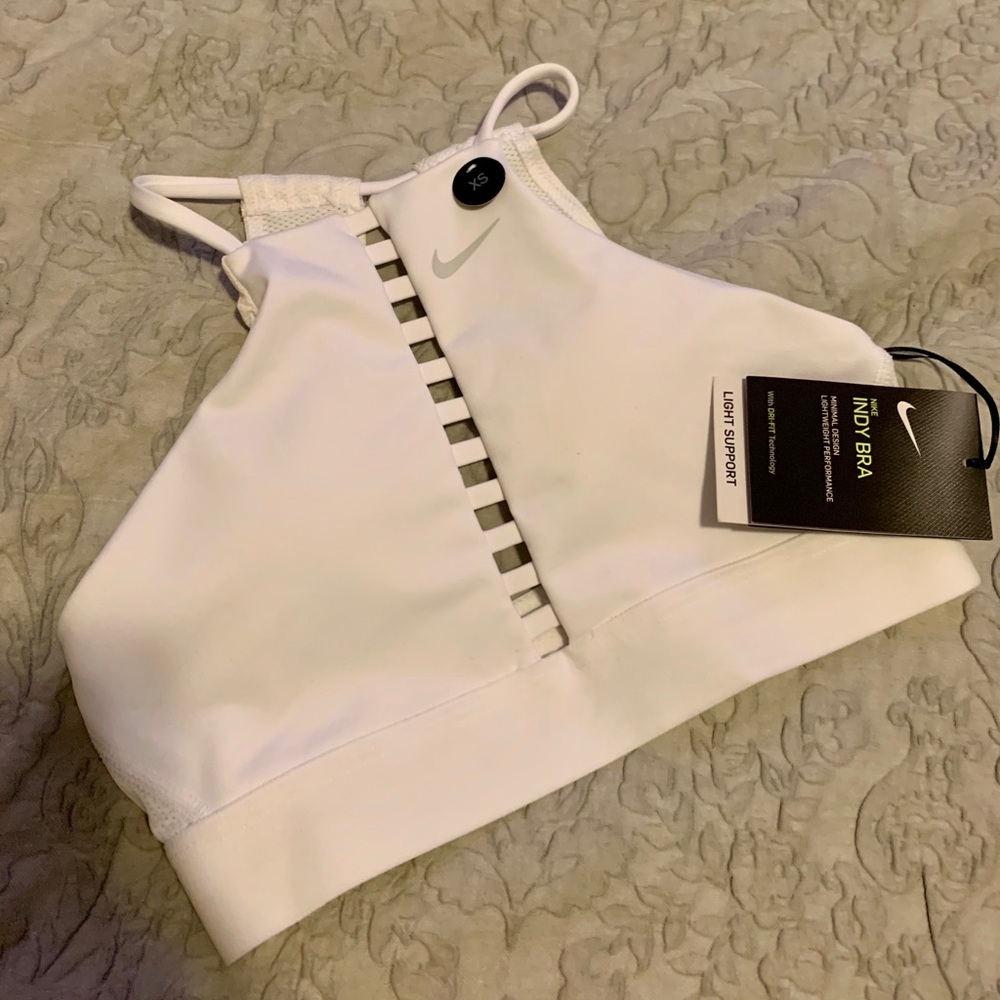 Nike white Indy Sports Bra